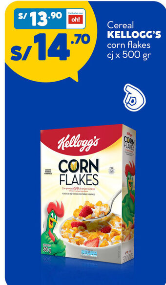 Plaza Vea Kellogg's Cereal corn flakes cj x 500gr oferta