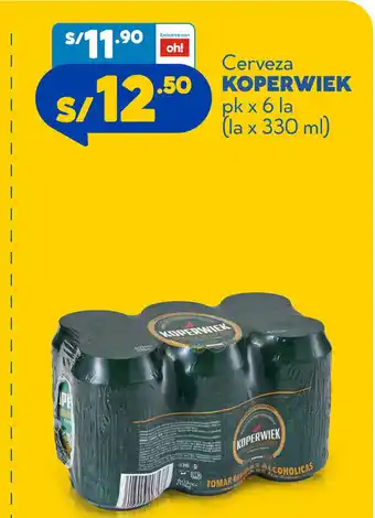 Plaza Vea Koperwiek Cerveza pk x 6 la oferta