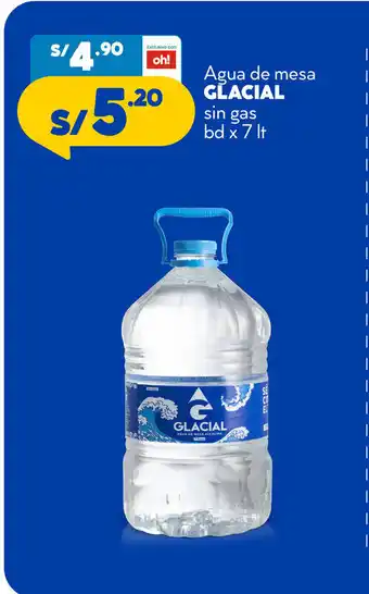 Plaza Vea Glacial Agua de mesa sin gas bd x 7 lt oferta