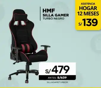 La Curacao HMF Silla Gamer Turbo Negro oferta