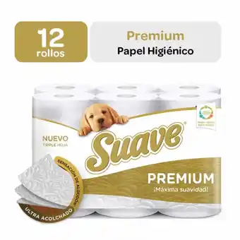 Tottus Papel higiénico suave premium triple hoja 12 unidades oferta