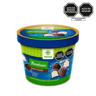 Tottus Helado bombones sabor vainilla 180 g oferta