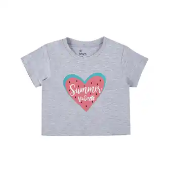 Tottus Polo estampado niña 3 gris claro oferta