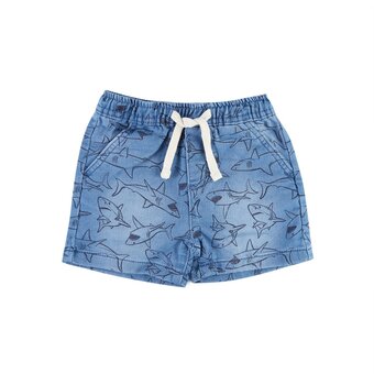 Tottus Short denim french bebe 18m celeste oferta