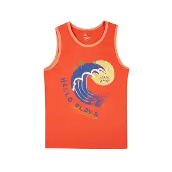 Tottus Bvd estampado niño 8 naranja oferta
