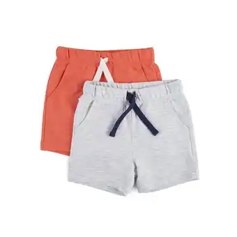 Tottus Packx2 short french terry bebe 18m gris/ melon oferta