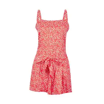 Tottus Enterizo correa mujer l rojo oferta