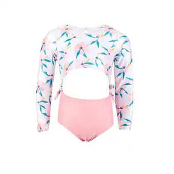 Tottus Ropa de baño larga nudo niña 3 blanco oferta