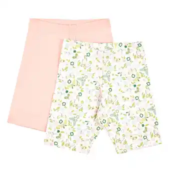 Tottus Pack 2 legging biker niña 3 marfil/ durazno oferta