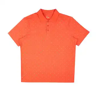 Tottus Polo box full print hombre l naranja oferta