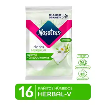 Tottus Pañitos íntimos nosotras herbal 16 und oferta