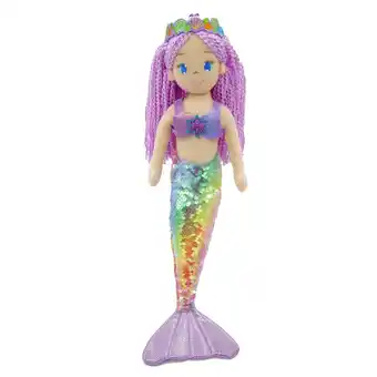 Tottus Muñeca trapo sirena 45 cm morada oferta