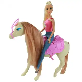 Tottus Muñeca fashion con caballo oferta