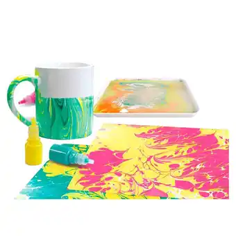 Tottus Kit de arte marmoleado taza oferta