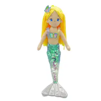 Tottus Muñeca trapo sirena 45 cm verde oferta