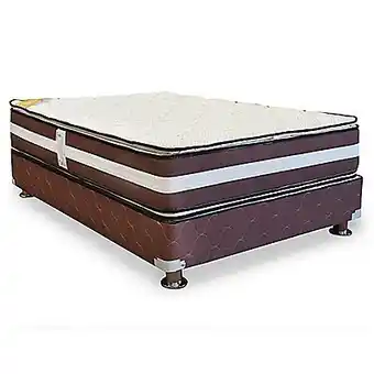 Tottus Box tarima + 01 colchón albania pillow top 2 plazas oferta