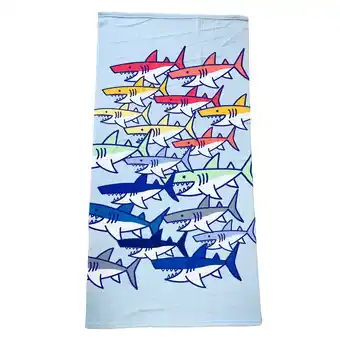 Tottus Toalla terry ninos 60x120 tiburones oferta