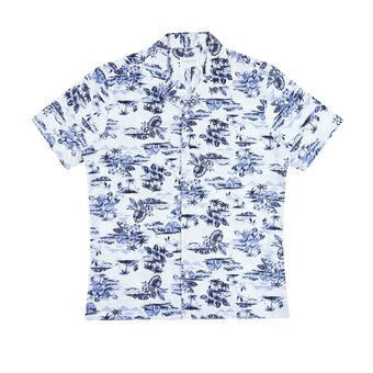 Tottus Camisa hawaiana hombre s blanco oferta