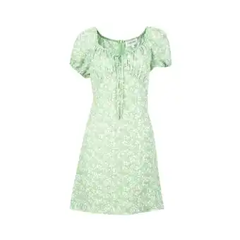 Tottus Vestido caida manga corta mujer xl verde oferta