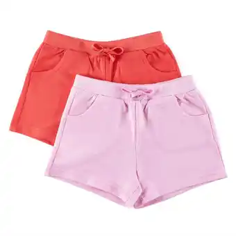 Tottus Pack 2 short french terry niña 2 rosado/coral oferta