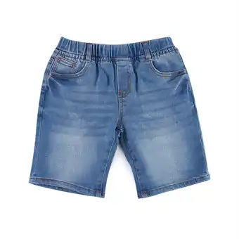 Tottus Short denim french terry niño 2 celeste oferta