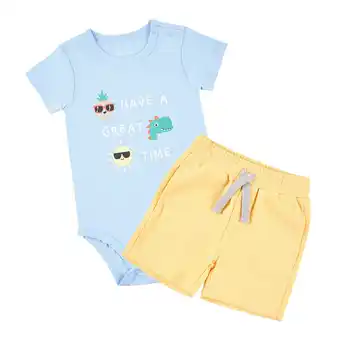 Tottus Conjunto body bebe 12m celeste oferta
