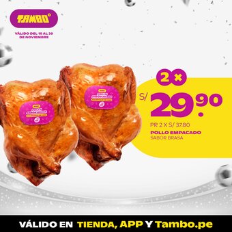 Tambo Pollo Empacado Sabor Brasa oferta