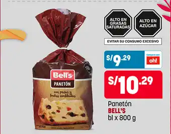 Plaza Vea Bell's Paneton bl x 800g oferta