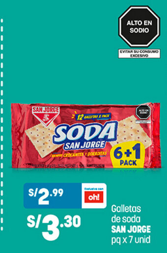 Plaza Vea San Jorge Galletas de soda pq x 7 unid oferta