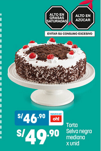 Plaza Vea Torta Selva negra mediana x unid oferta