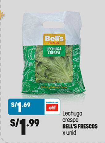 Plaza Vea Bell's Frescos Lechuga crespa x unid oferta