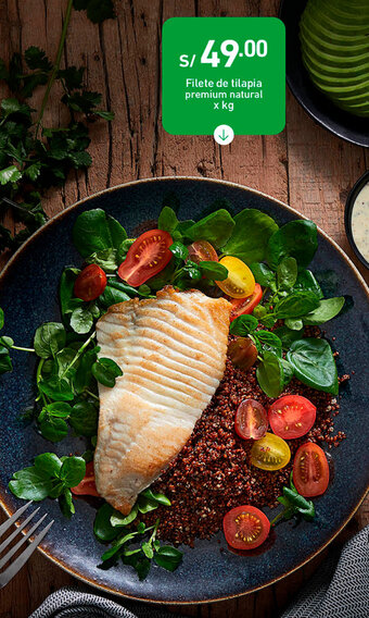 Plaza Vea Filete de Tilapia Premium Natural x kg oferta