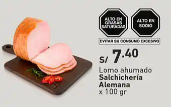 Plaza Vea Lomo Ahumado Salchichería Alemana x 100g oferta