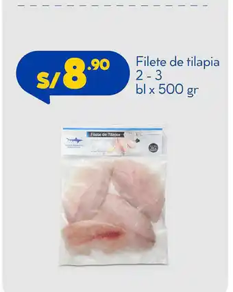 Plaza Vea Filete de tilapia 2 - 3 bl x 500gr oferta
