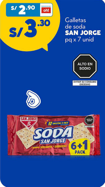 Plaza Vea San Jorge Galletas de soda pq x 7 unid oferta
