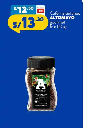 Plaza Vea Altomayo Cafe Instantaneo gourmet fr x 50gr oferta