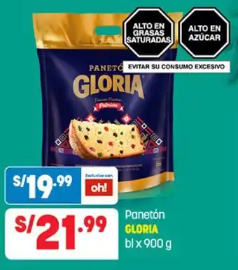 Plaza Vea Gloria Paneton bl x 900g oferta