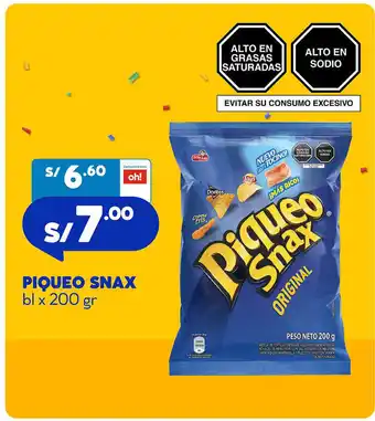 Plaza Vea Piqueo Snax bl x 200gr oferta