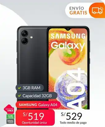 Falabella Samsung Galaxy A04 oferta