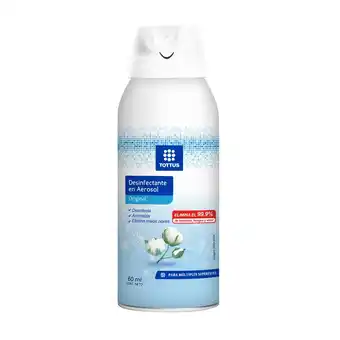 Tottus Desinfectante en aerosol tottus original 60 ml oferta