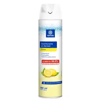 Tottus Desinfectante en aerosol tottus citrico 360 ml oferta