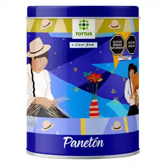 Tottus Panetón tottus en lata costa 900 g oferta