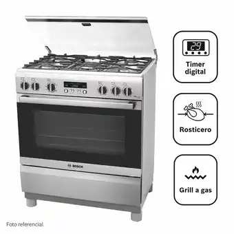 Tottus Cocina bosch pro549 inox 5 hornillas oferta