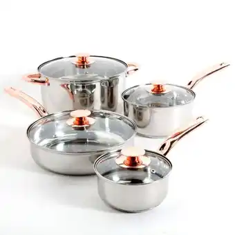 Tottus Set ollas anston 8pc acero oferta
