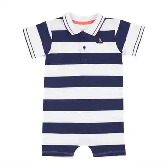 Tottus Enterizo pique bebe 18m navy oferta
