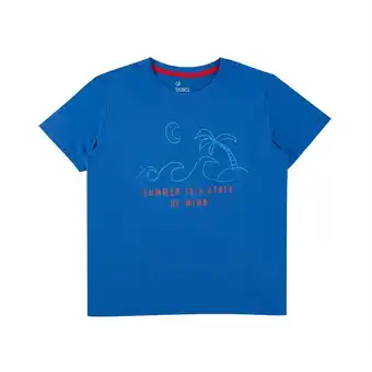 Tottus Polo estampado niño 6 azul oferta