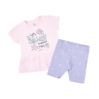 Tottus Conjunto biker bebe 24m rosado claro oferta