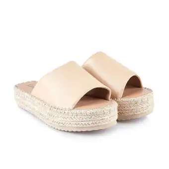 Tottus Sandalia plataforma mujer 36 beige oferta