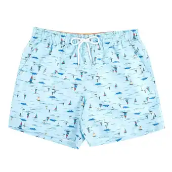 Tottus Ropa de baño full print hombre m celeste oferta