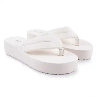Tottus Sandalia solid mujer 38 blanco oferta